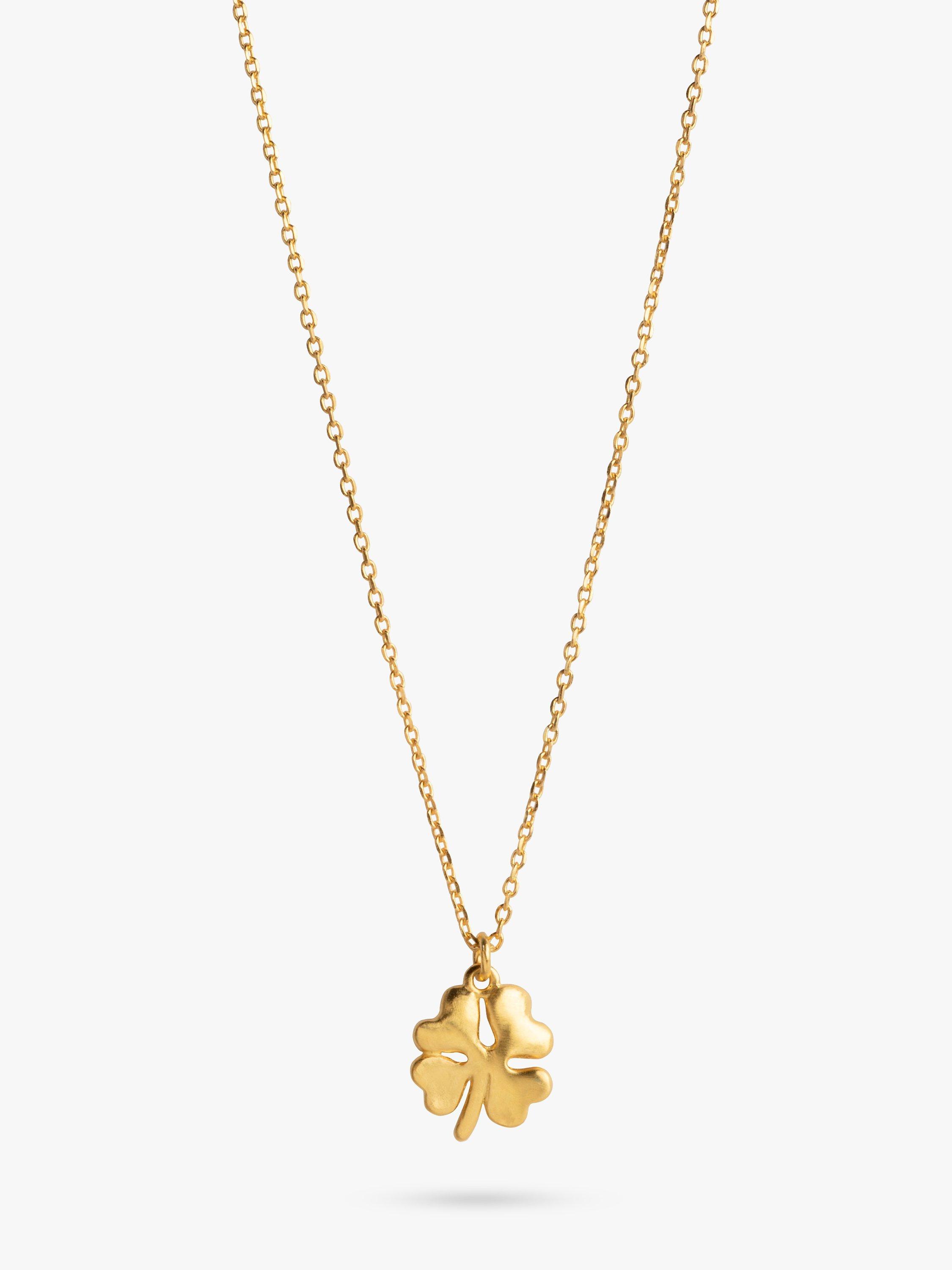 Product image 1 of 6, which shows ENAMEL Copenhagen Clover 18ct Yellow Gold Pendant Necklace