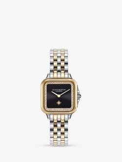 Olivia Burton 24000124 Grosvenor Square Sunray Dial Crystal Bracelet Strap Watch, Multi/Black, Multi/Black