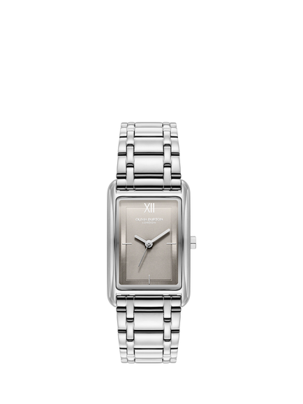 Olivia Burton Women's Grove Bracelet Strap Watch, Silver/Grey