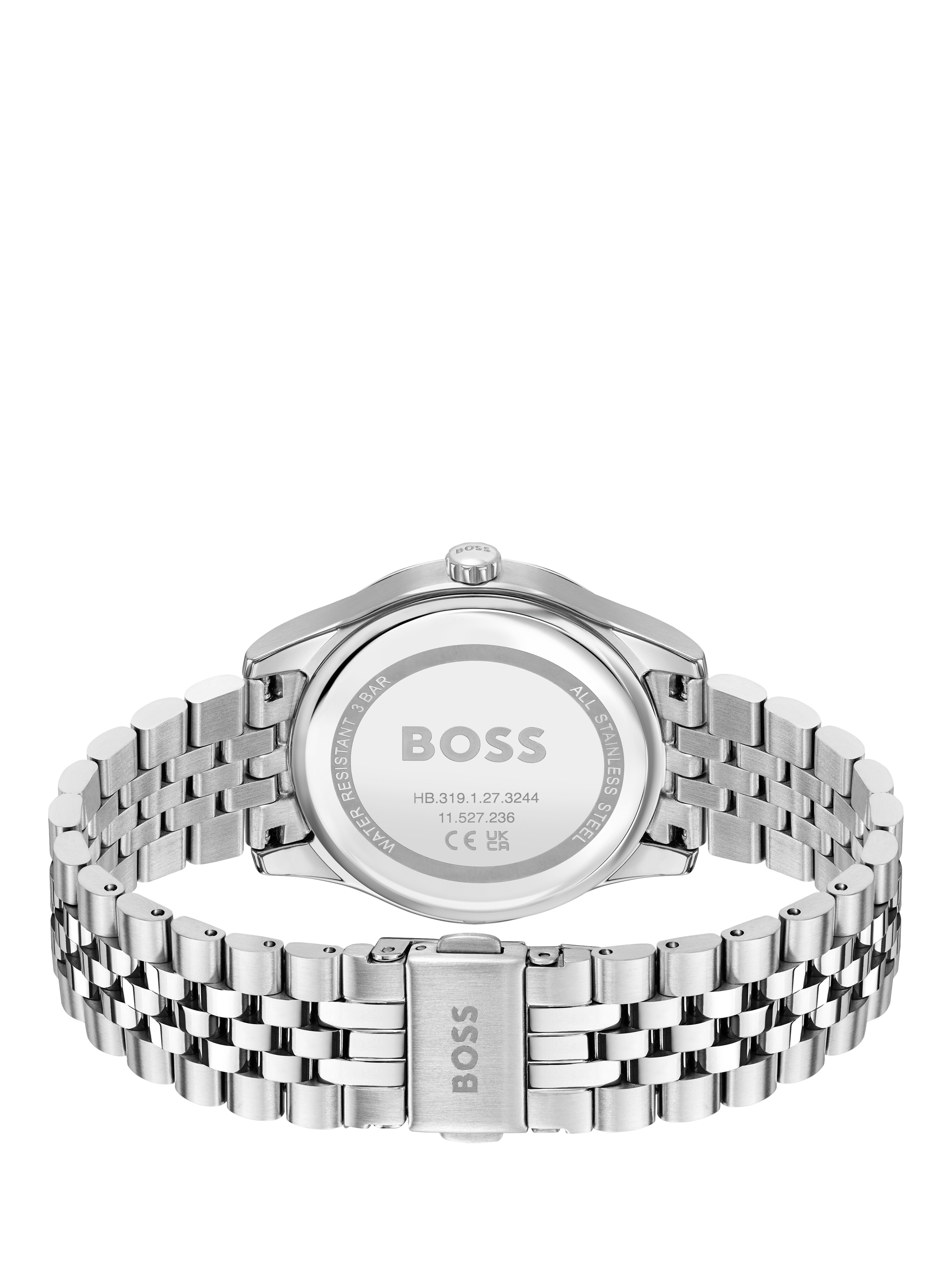 Product image 2 of 9, which shows BOSS 1502776 Women's Graceful Bracelet Strap Watch, Silver/Pink