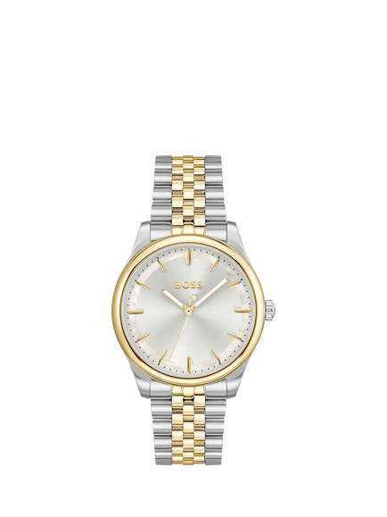 BOSS 1502779 Women's Graceful Bracelet Strap Watch, Silver/Gold, Bi-colour