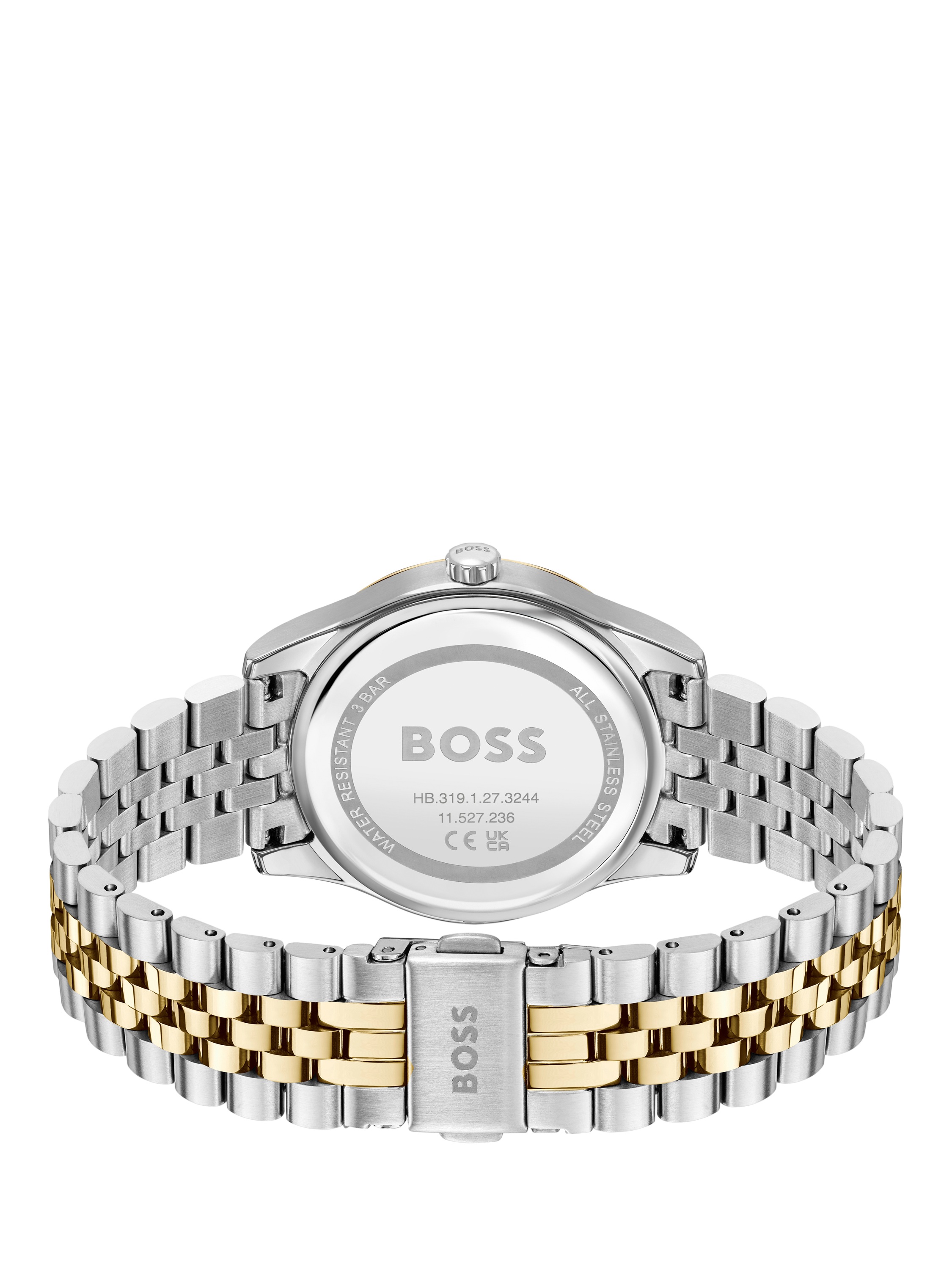 Product image 2 of 8, which shows BOSS 1502779 Women's Graceful Bracelet Strap Watch, Silver/Gold