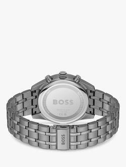BOSS 1514153 Men's Skytraveller Chronograph Date Bracelet Strap Watch, Grey - view 2, Grey