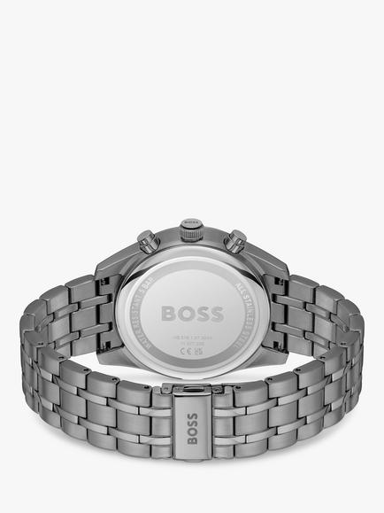 BOSS 1514153 Men's Skytraveller Chronograph Date Bracelet Strap Watch, Grey - view 2, Grey