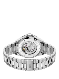 BOSS Men's Troper Automatic Bracelet Strap Watch - view 2, Silver/Green