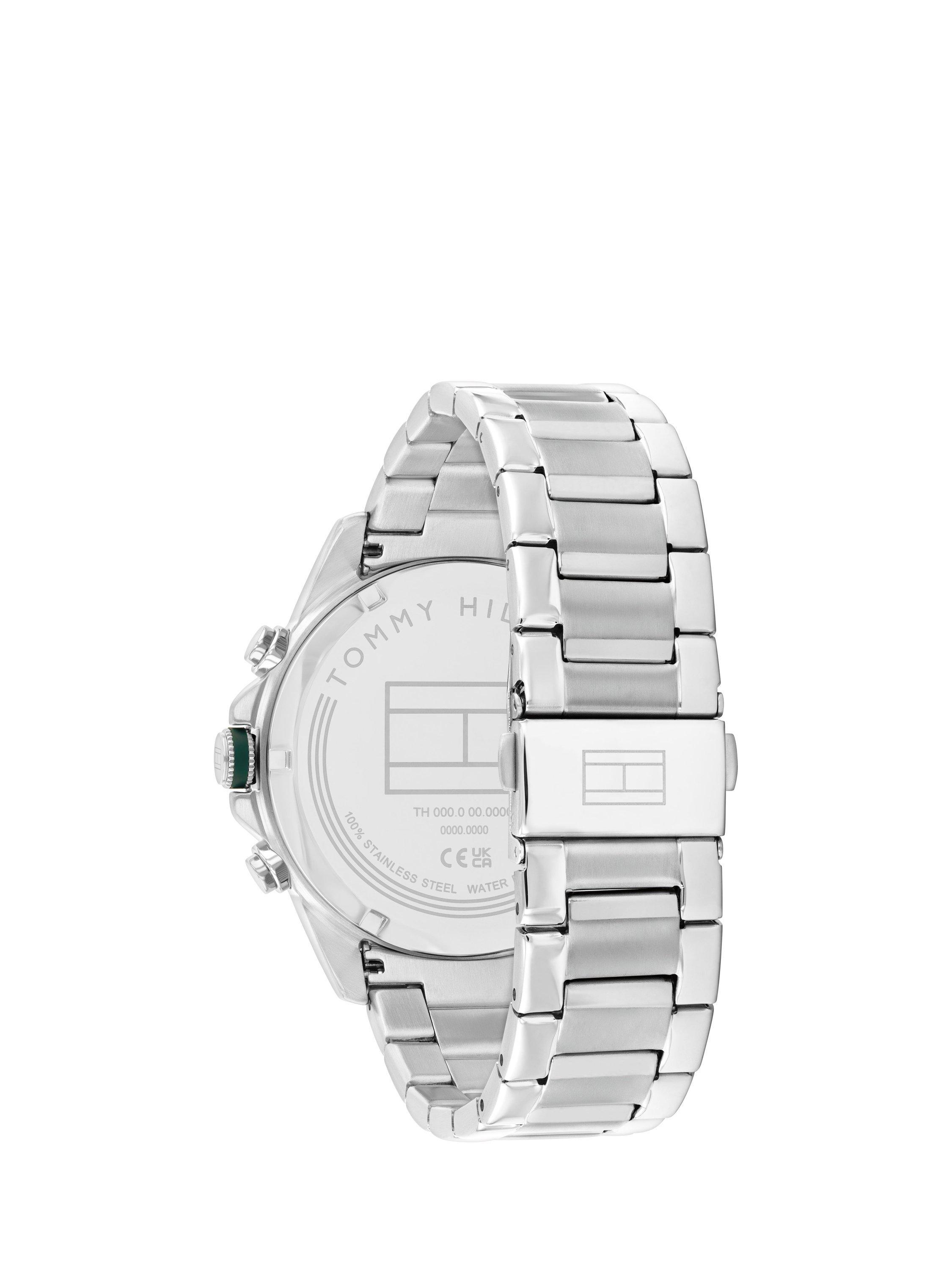 Product image 2 of 3, which shows Tommy Hilfiger 1710651 Men's Lars Multifunction Bracelet Strap Watch, Silver
