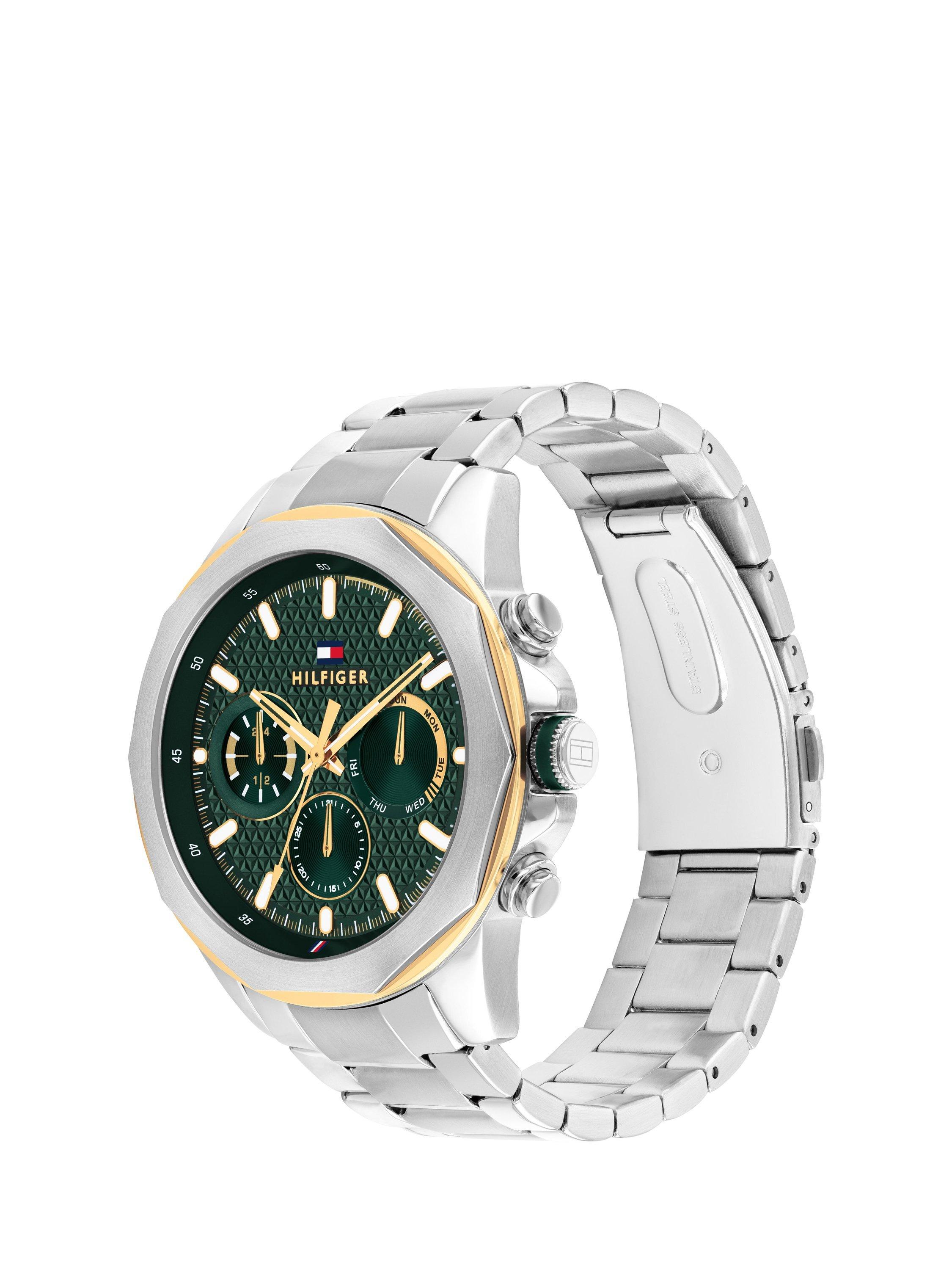 Product image 3 of 3, which shows Tommy Hilfiger 1710651 Men's Lars Multifunction Bracelet Strap Watch, Silver
