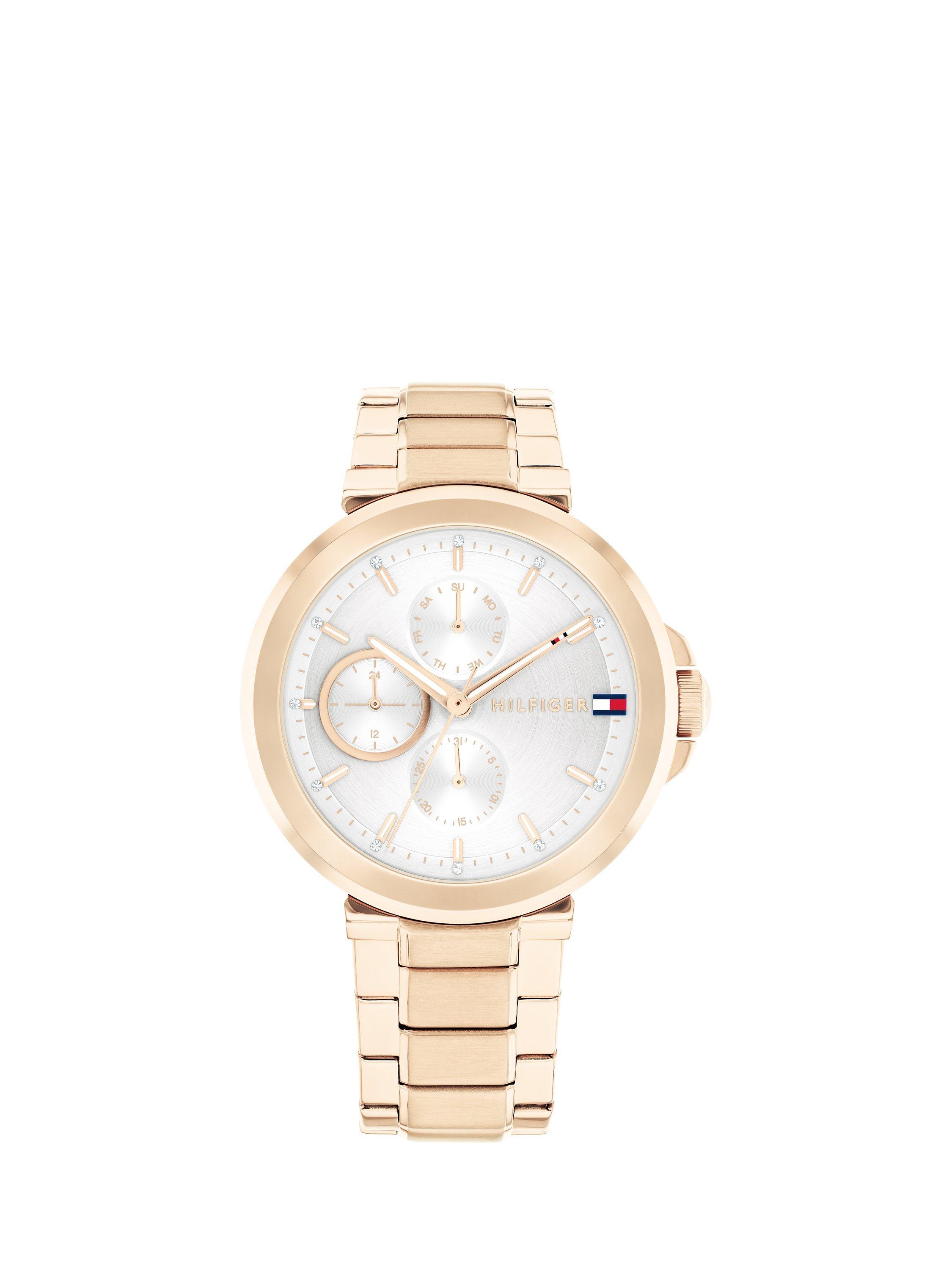 Product image 1 of 6, which shows Tommy Hilfiger Womens' Lori Bracelet Strap Watch, Rose Gold 1782756