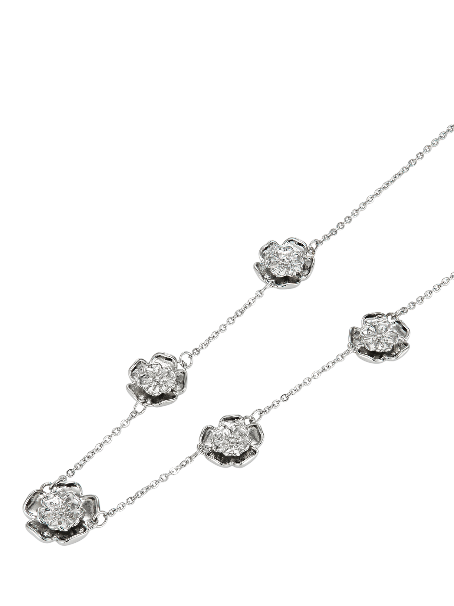 Product image 4 of 5, which shows Olivia Burton Tudor Rose Necklace, Silver