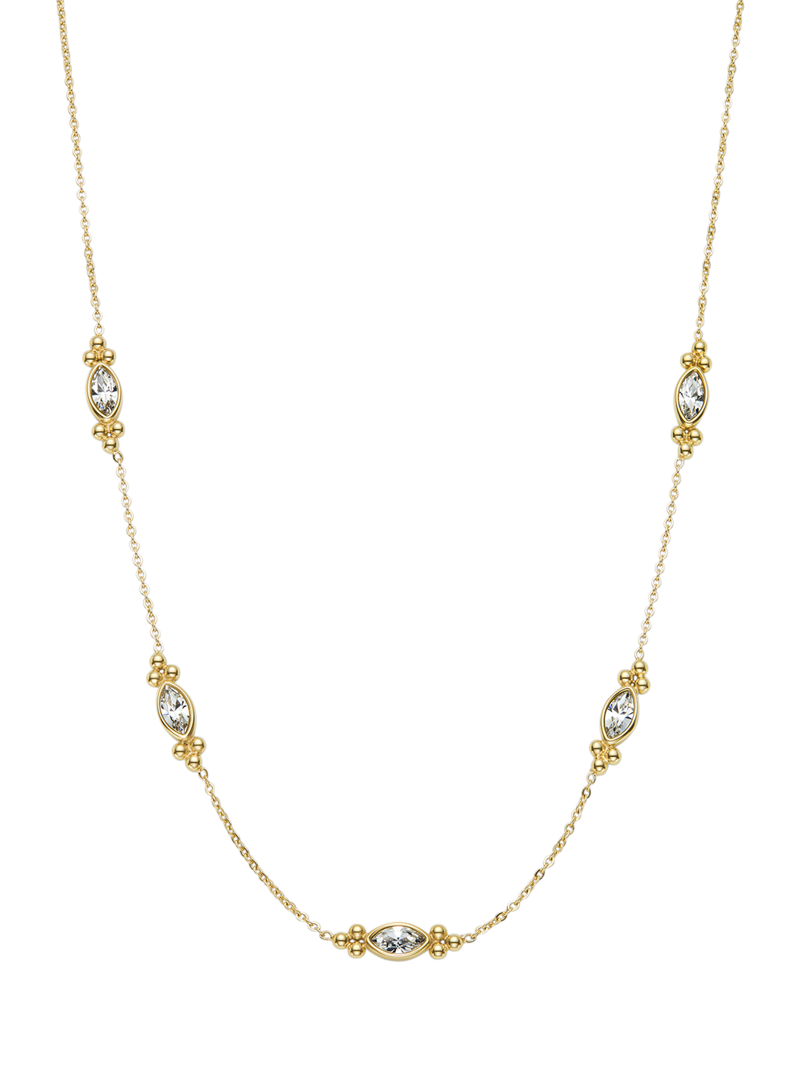 Olivia Burton Marquis Caviar Bead Necklace, Gold