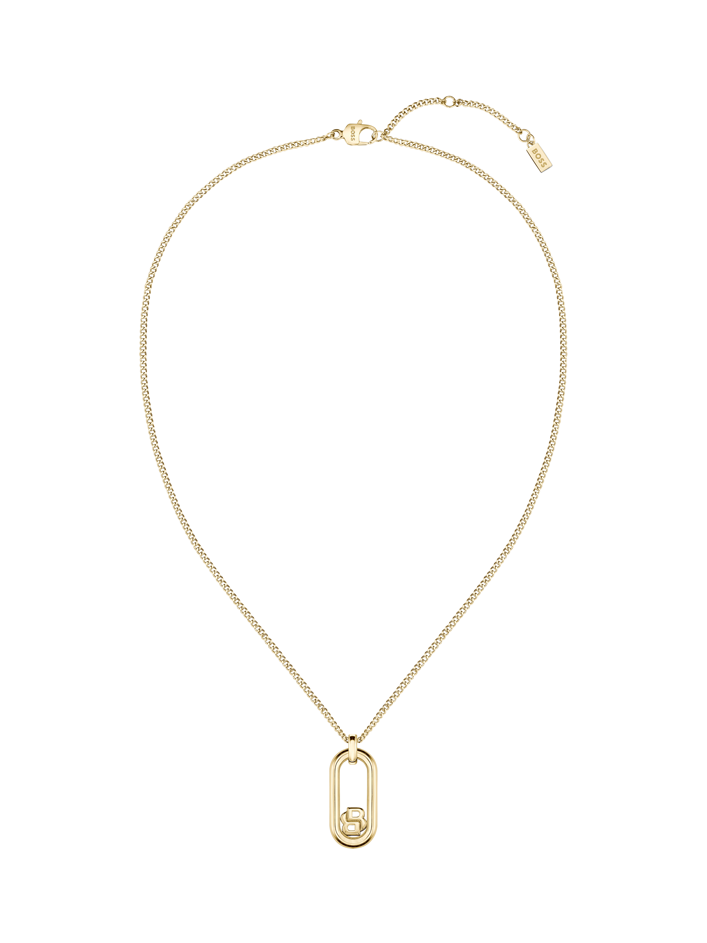 Product image 4 of 6, which shows BOSS Double B BB Pendant Necklace, Gold
