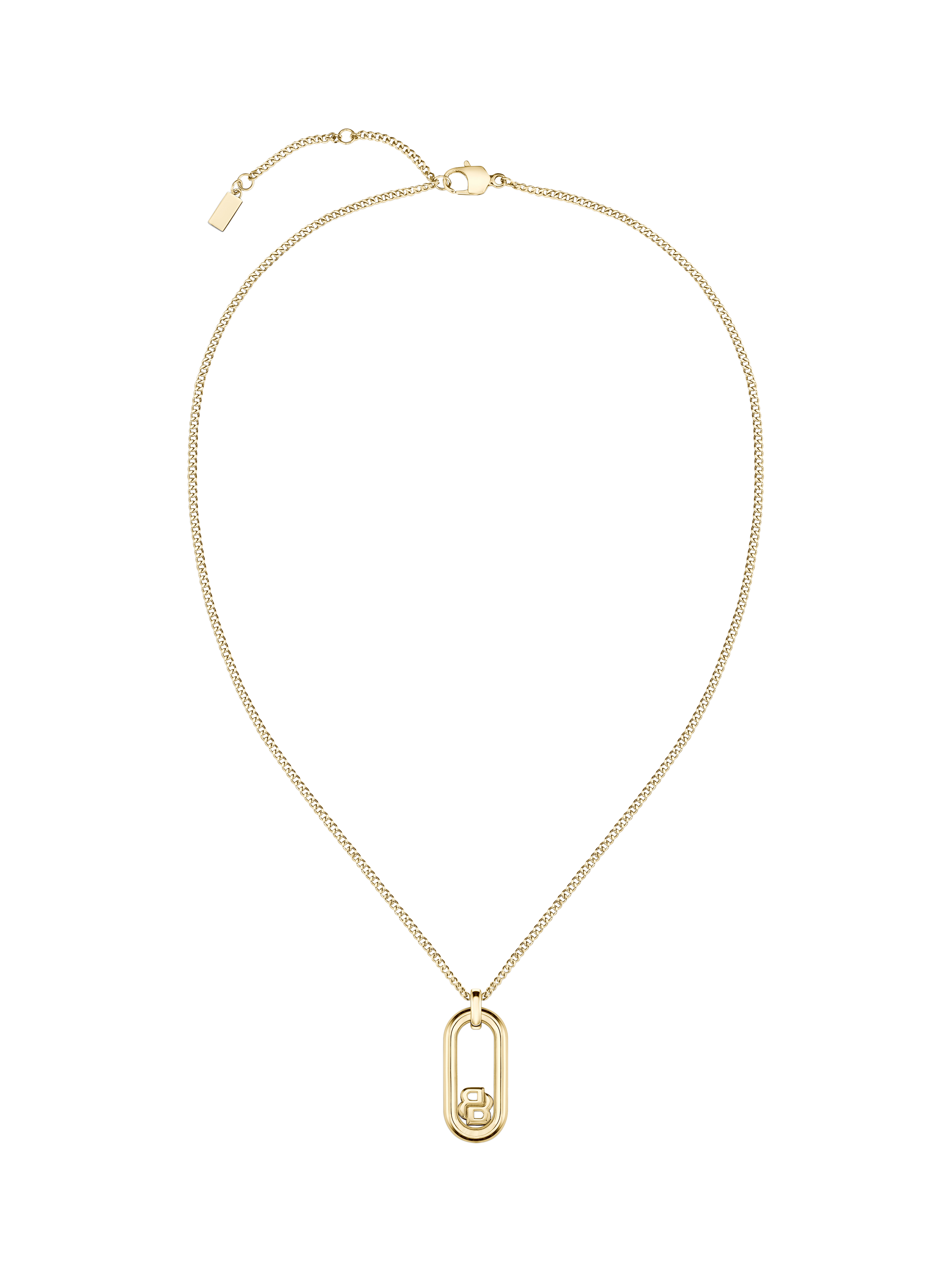 Product image 5 of 6, which shows BOSS Double B BB Pendant Necklace, Gold