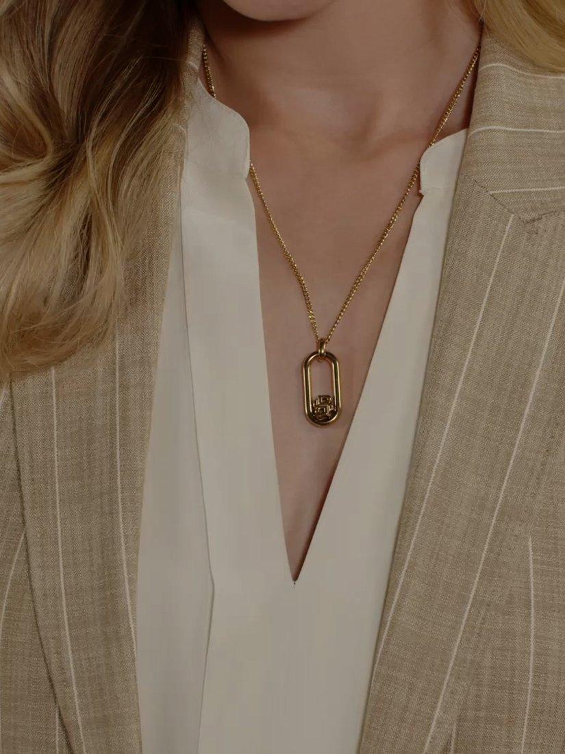 Product image 2 of 6, which shows BOSS Double B BB Pendant Necklace, Gold