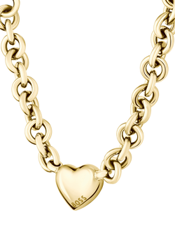 BOSS Honey Love Heart Pendant Necklace, Gold, Gold