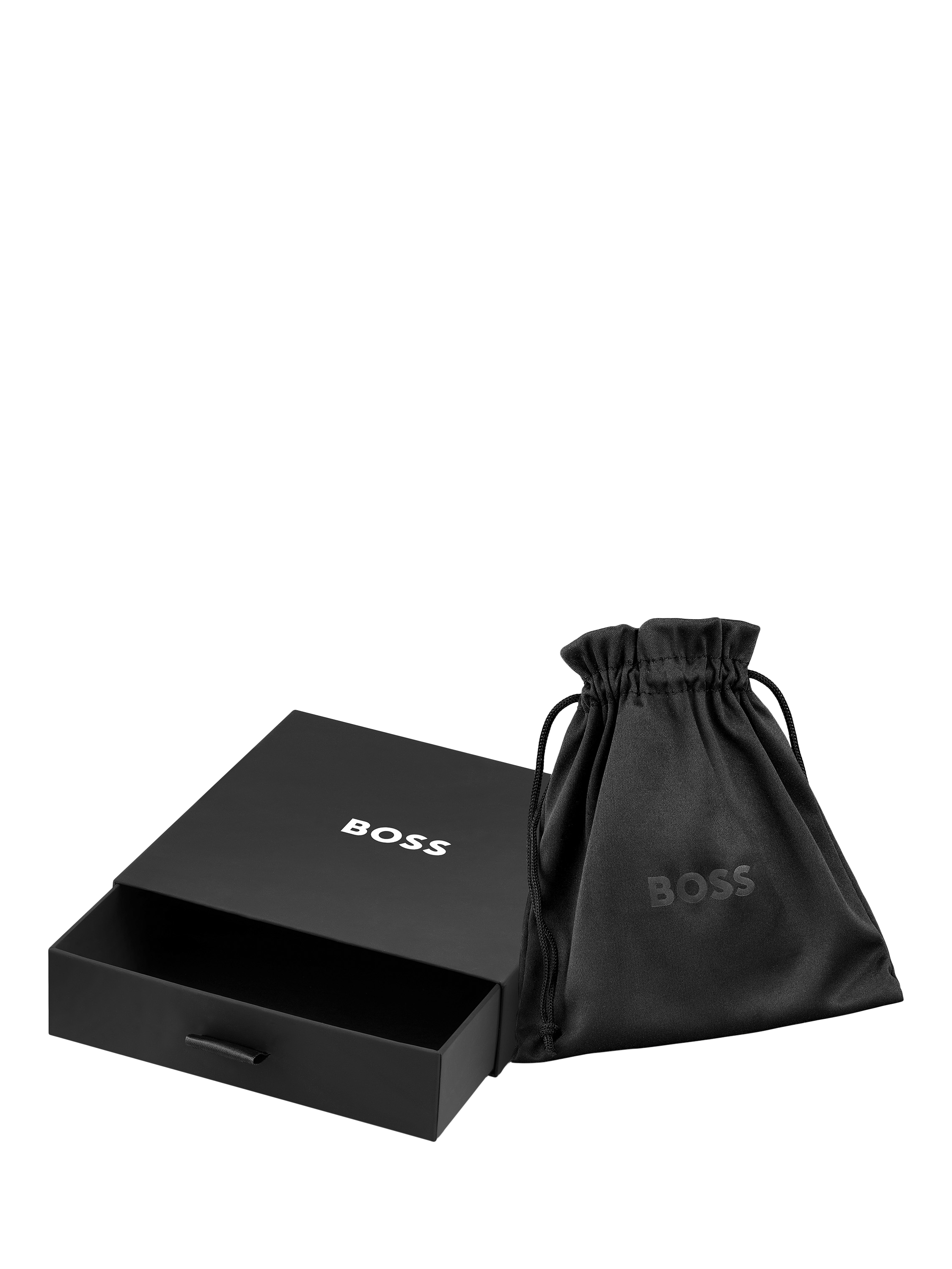 Product image 6 of 6, which shows BOSS Men's Odell Onyx Pendant Necklace, Silver/Black