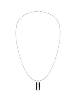 Tommy Hilfiger Men's Pendant Necklace, Silver, Silver