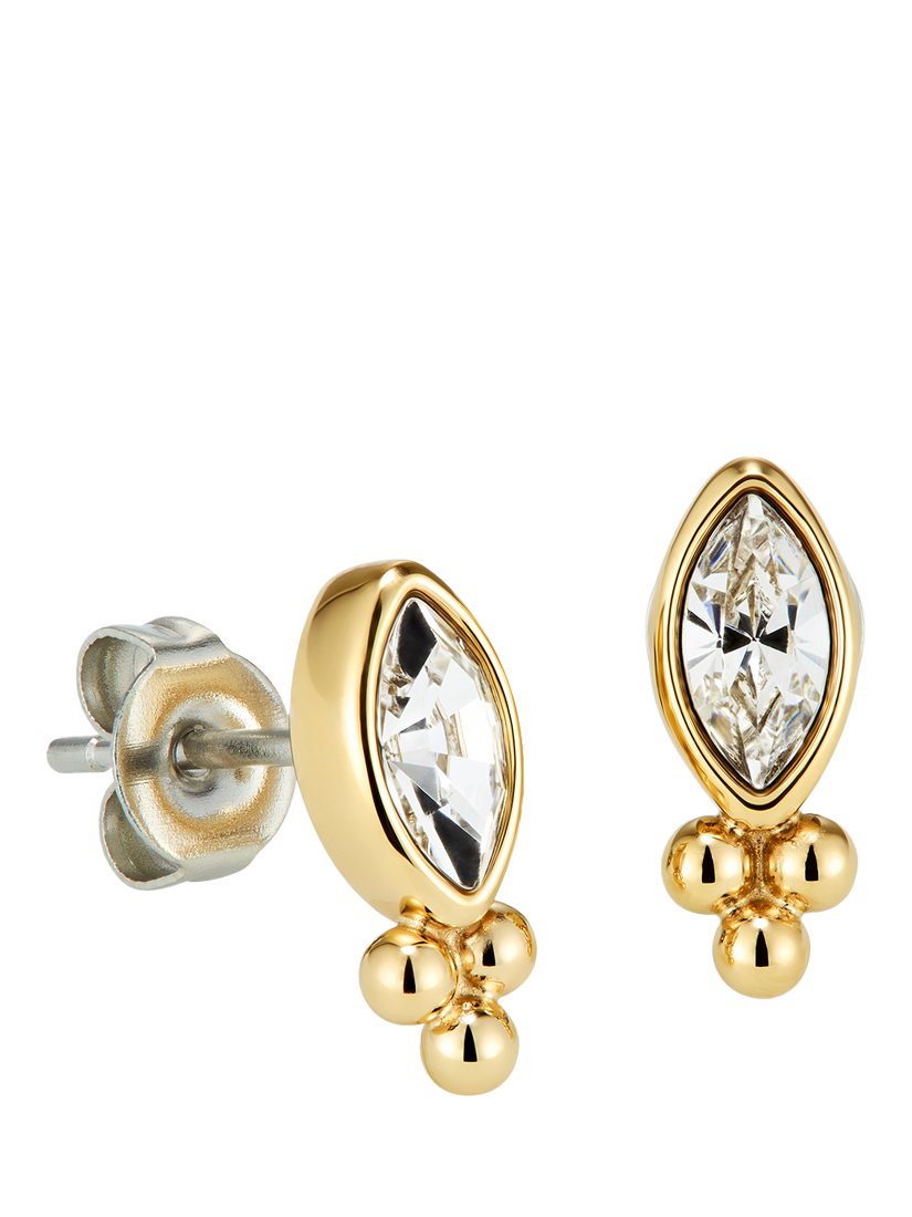 Product image 1 of 5, which shows Olivia Burton Marquis Caviar Bead Stud Earrings, Gold