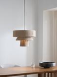 John Lewis Layered Jute Rope Pendant Ceiling Light, Natural