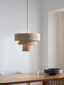 John Lewis Layered Jute Rope Pendant Ceiling Light, Natural - view 2, 