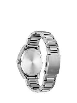 Citizen Men's Sport Octagonal Eco-Drive Date Bracelet Strap Watch - view 2, Silver/Blue