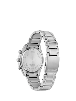 Citizen Tsuki-Yomi Radio-Controlled Moon Phase Eco-Drive Bracelet Strap Watch - view 2, Silver/Grey