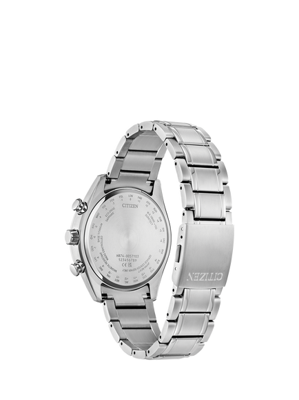Citizen Tsuki-Yomi Radio-Controlled Moon Phase Eco-Drive Bracelet Strap Watch - view 2, Silver/Grey
