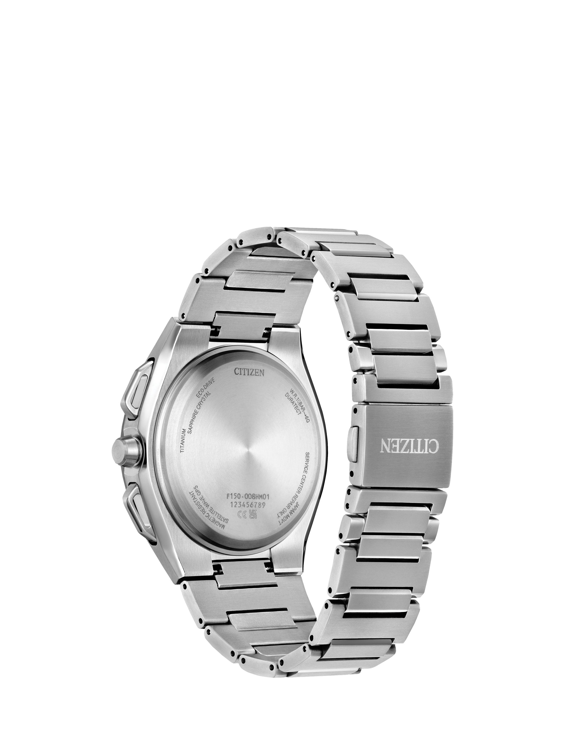 Product image 2 of 7, which shows Citizen CC3097-52L Men's Satellite Wave GPS X Super Titanium Eco-Drive Bracelet Strap Watch, Silver/Blue