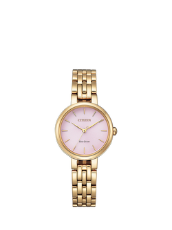 Citizen EM0993-82X Women's Dress Collection Eco-Drive Bracelet Strap Watch, Pink