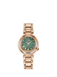 Citizen EM1110-81N Women's L Arcly Diamond Eco-Drive Bracelet Strap Watch, Gold/Green