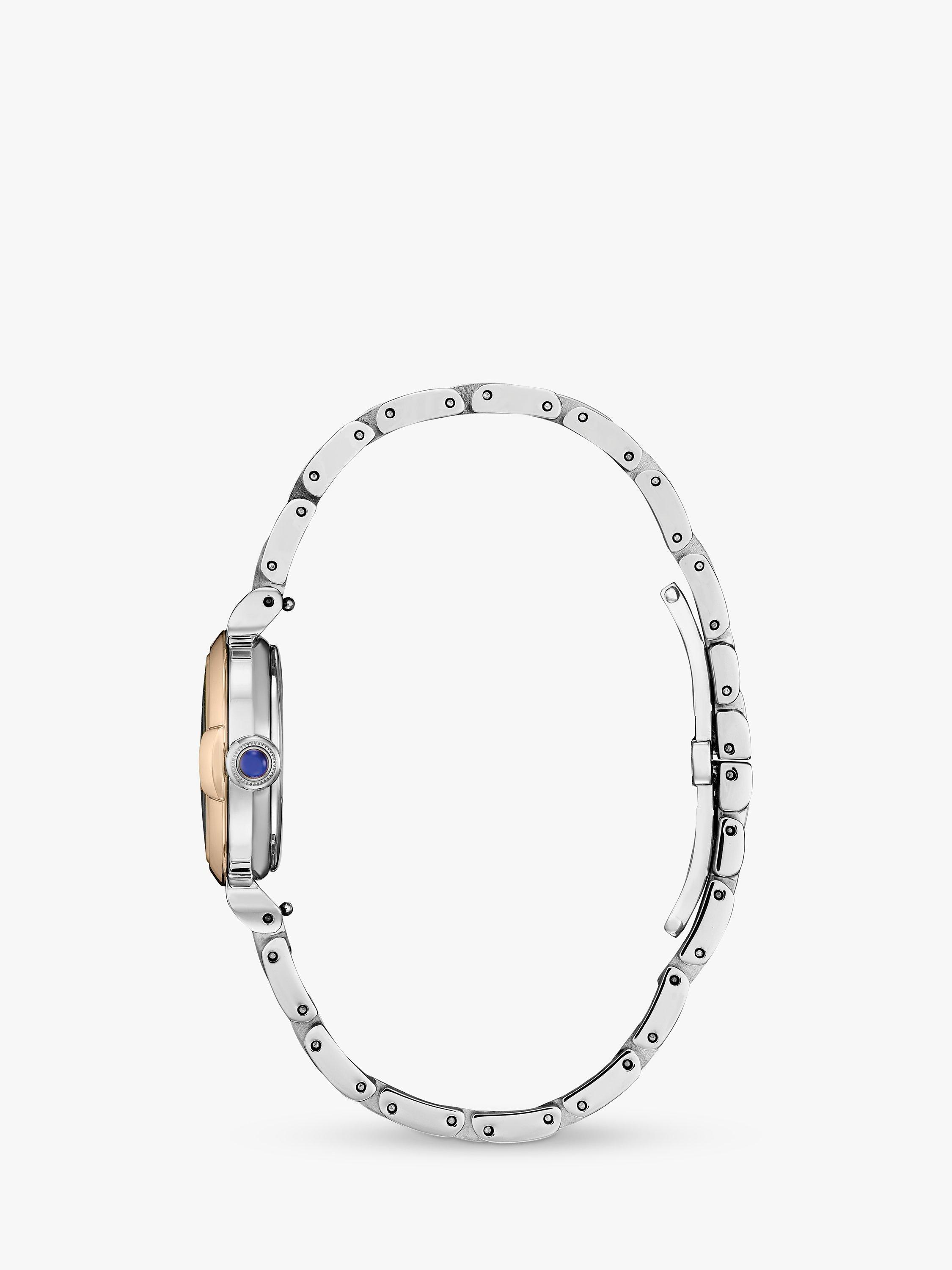 Product image 2 of 5, which shows Citizen EM1136-87D Women's L Mae Eco-Drive Bracelet Strap Watch, Multi/Mother Of Pearl