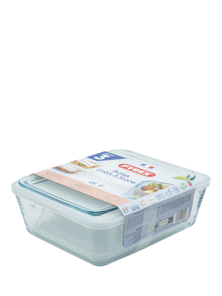 Pyrex Bake, Cook & Store Glass Dish Set, 3 Piece, Clear
