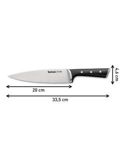 Tefal Ice Force Stainless Steel Chef's Knife, 20cm - view 2, Black