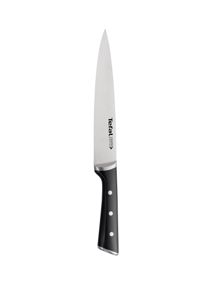 Tefal Ice Force Stainless Steel Slicer Knife, 20cm, Black