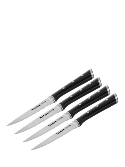 Tefal Ice Force Stainless Steel Steak Knife, 11cm, Black