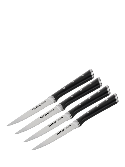 Tefal Ice Force Stainless Steel Steak Knife, 11cm, Black