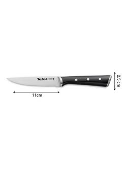 Tefal Ice Force Stainless Steel Steak Knife, 11cm - view 2, Black