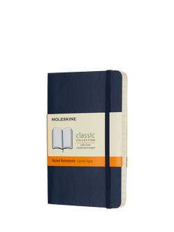 Moleskine Pocket Hardback Notebook, Blue, Blue