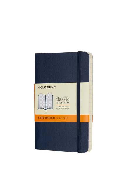 Moleskine Pocket Hardback Notebook, Blue, Blue
