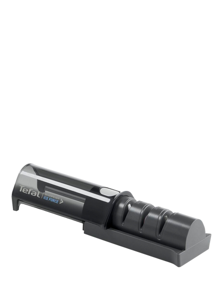 Tefal Ice Force Retractable Kitchen Knife Sharpener, Black