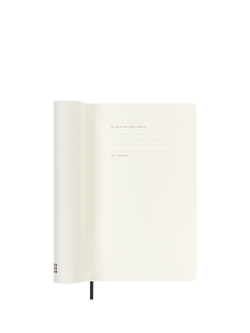 Moleskine A5 Soft Cover Week on One Page 2025 Diary, Black - view 2, Black