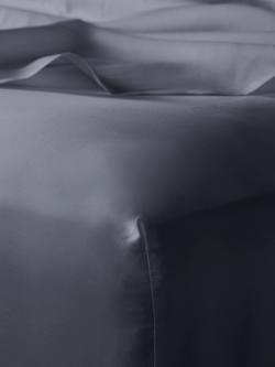 Bedfolk Luxe Cotton Standard Fitted Sheets, Ink