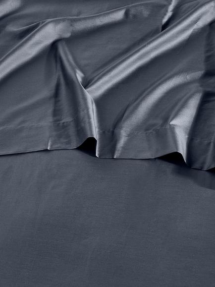 Bedfolk Luxe Cotton Flat Sheets - view 2, Ink