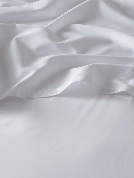 Bedfolk Luxe Cotton Flat Sheets - view 2, Snow