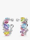 Swarovski Gema Stone Hoop Earrings, Silver/Multi