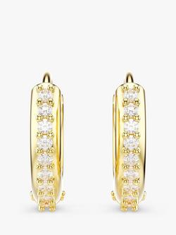 Swarovski Matrix Mini Hoop Earrings, Gold - view 2, Gold
