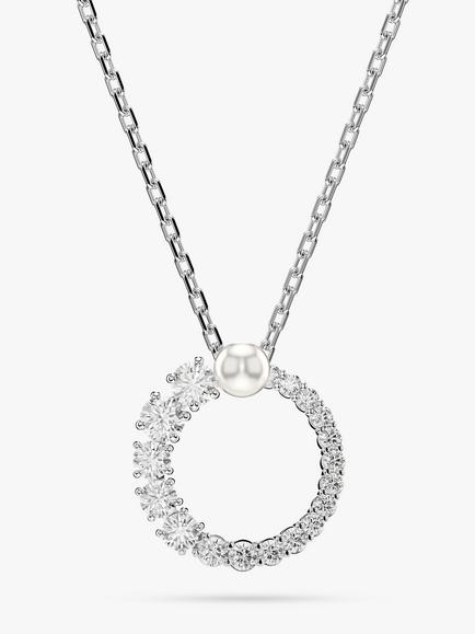 Swarovski Matrix Pendant Necklace, White, White