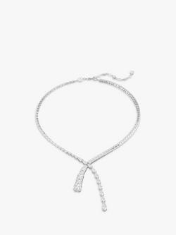 Swarovski Matrix Crossover Necklace, Silver, Silver