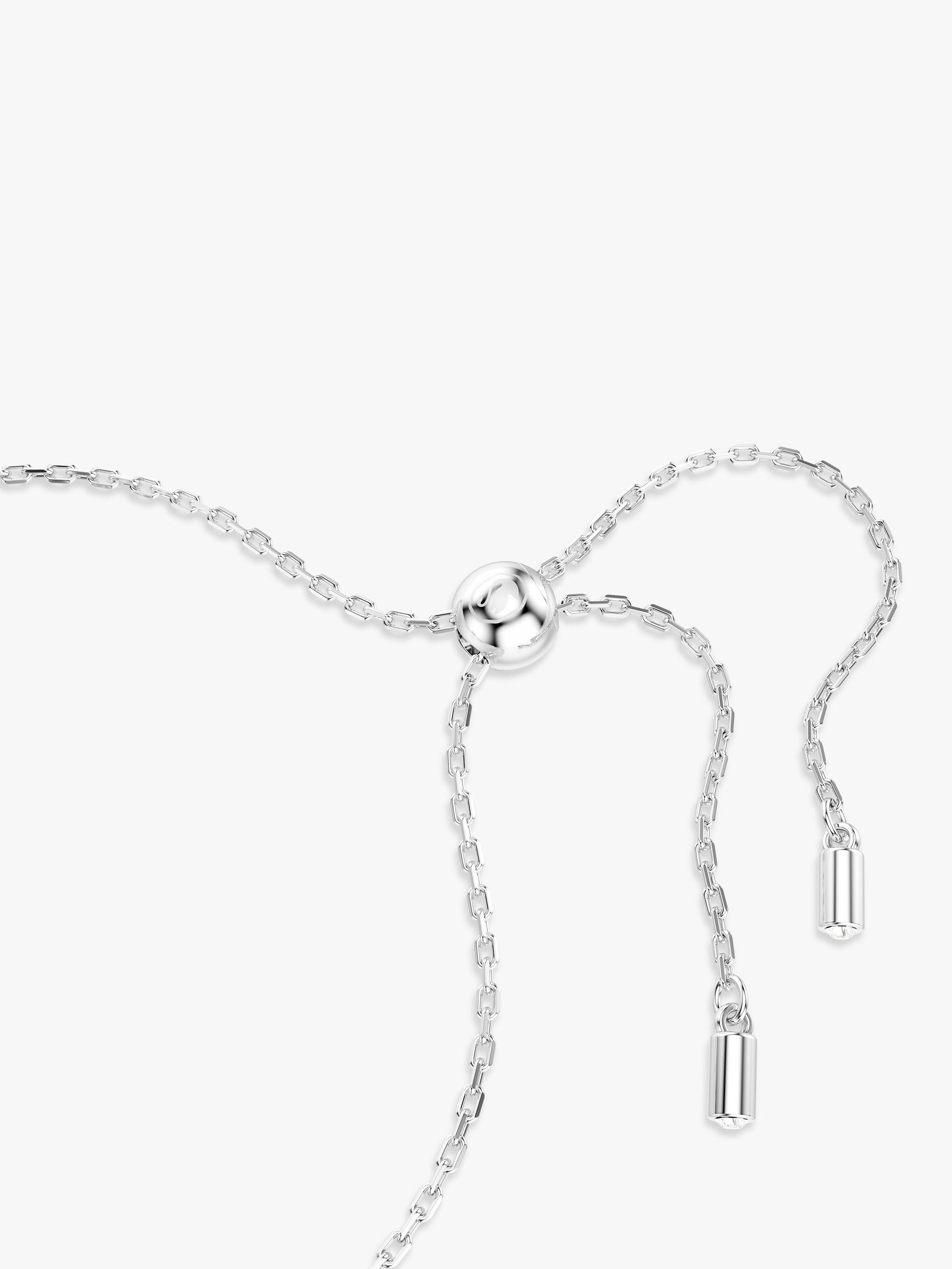 Product image 3 of 5, which shows Swarovski Matrix Tennis Bracelet, Silver/Green