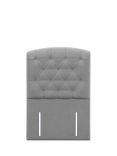 John Lewis Rouen II Headboard, Small Double, Deep Velvet Steel
