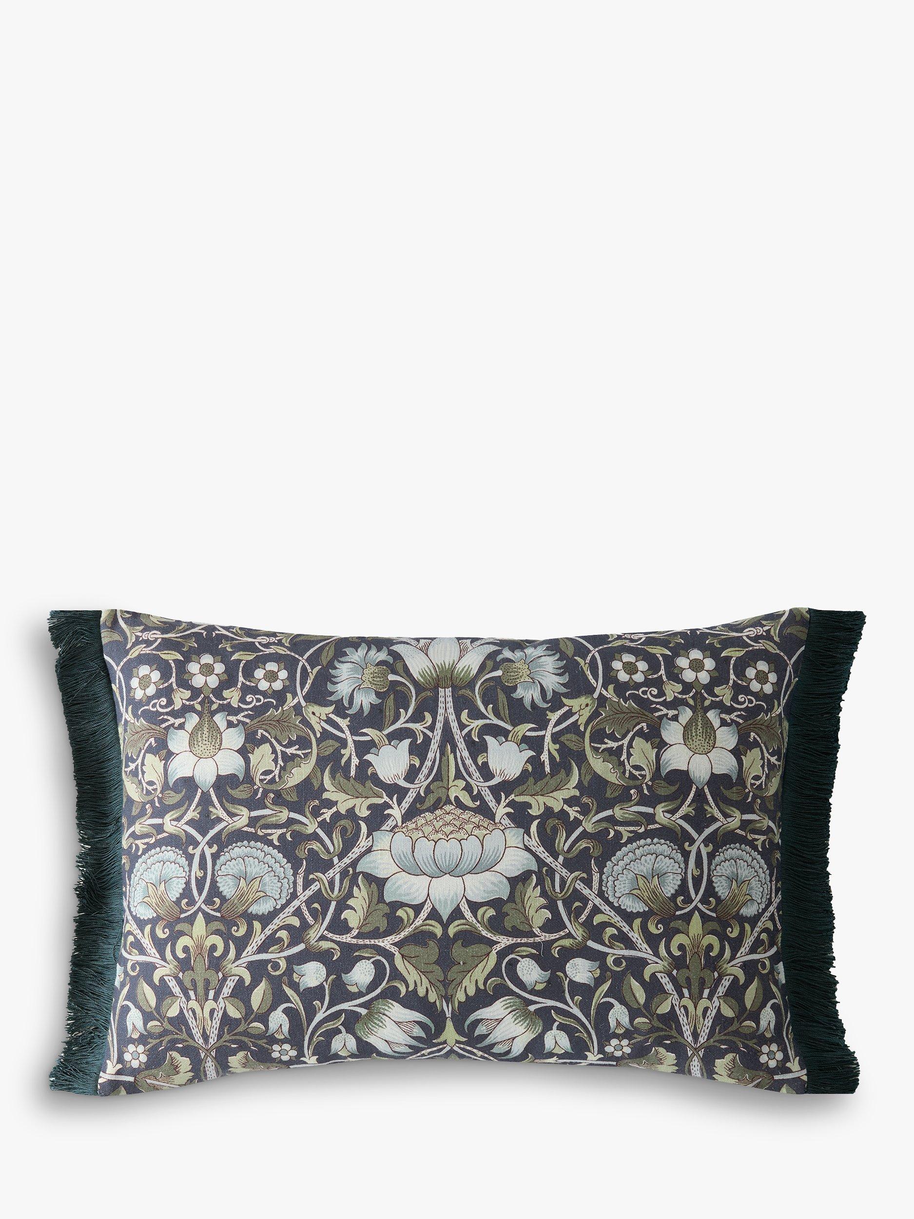 William Morris At Home Lodden Rectangular Cushion, Blue